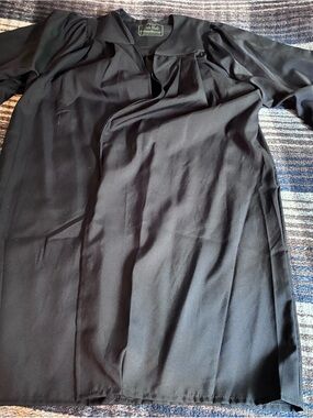 Graduation Gown Robe from Oak Hall Black Long Sleeve Gown